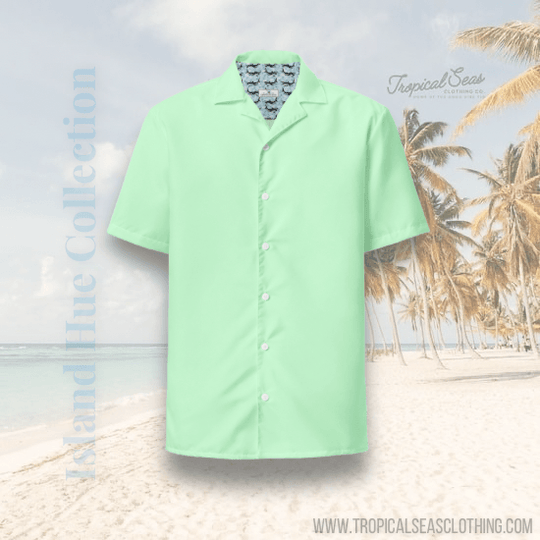 Labelless Mint Green Button Down Camp Shirt - One Revolver Surfboards