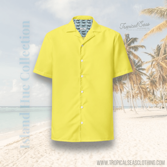 Labelless Banana Yellow Button Down Camp Shirt - One Revolver Surfboards