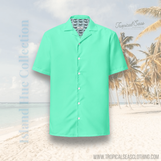 Labelless Aqua Sky Button Down Camp Shirt - One Revolver Surfboards