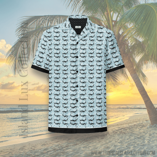 Shark Frenzy Button Down Hawaiian Shirt - One Revolver Surfboards