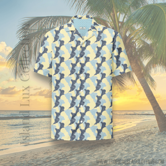 Tropical Swirl Button Down Hawaiian Shirt - One Revolver Surfboards
