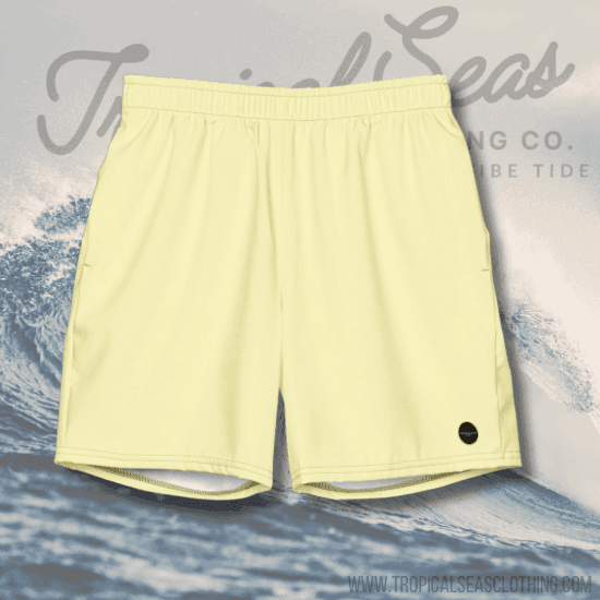 Men's Yellow Eco Board Shorts - Swimwear - One Revolver Surfboards