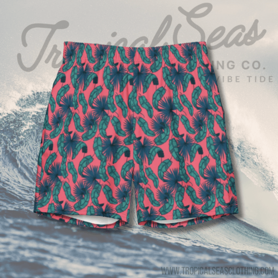 Men's Tropical Flamingo Palms Board Shorts - One Revolver Surfboards