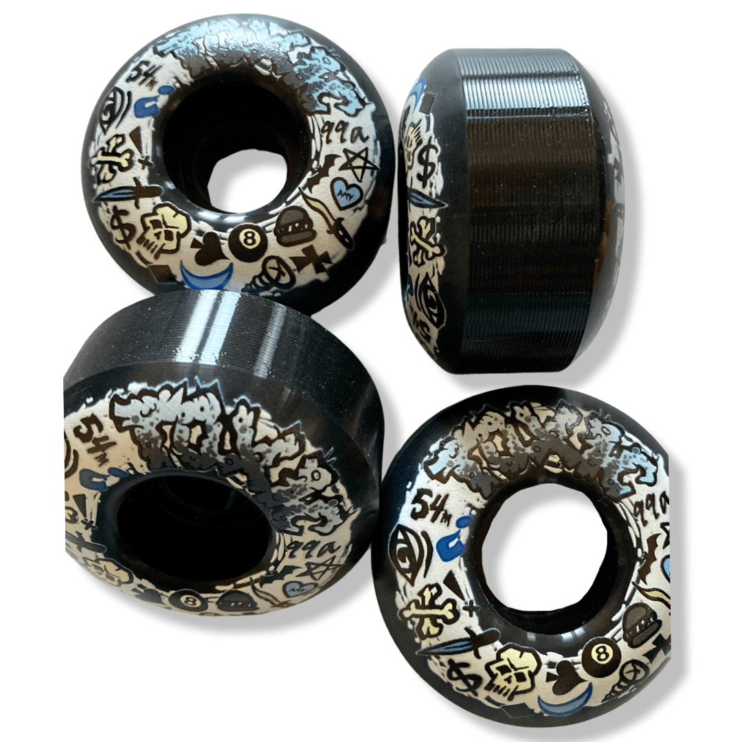 Toxic Team HARD Wheels 54mm/99a - Skateboard Wheels - One Revolver Surfboards