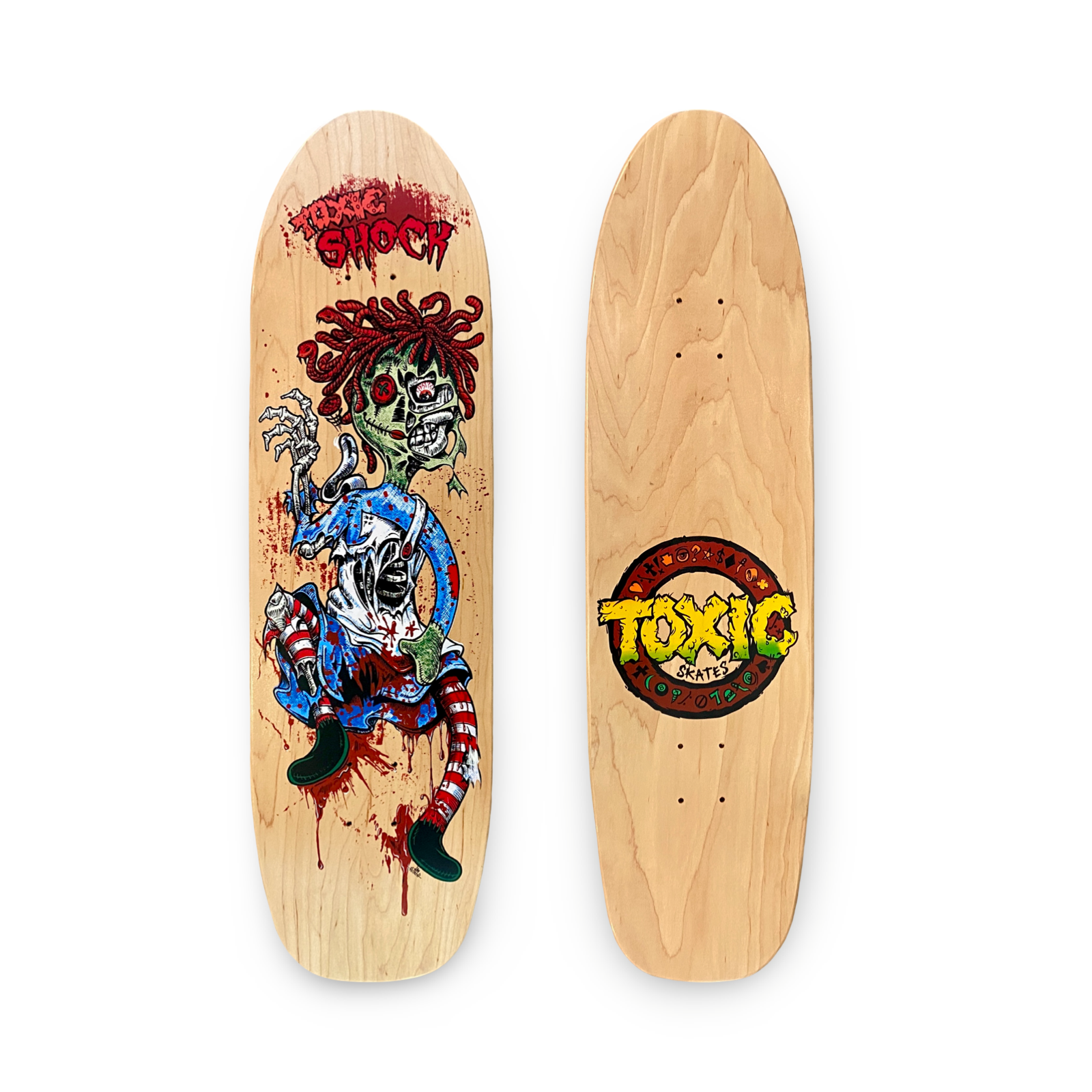 Toxic Shock Bullet-Pig Deck 9.1"x33.25” HAND-PAINTED - One Revolver Surfboards