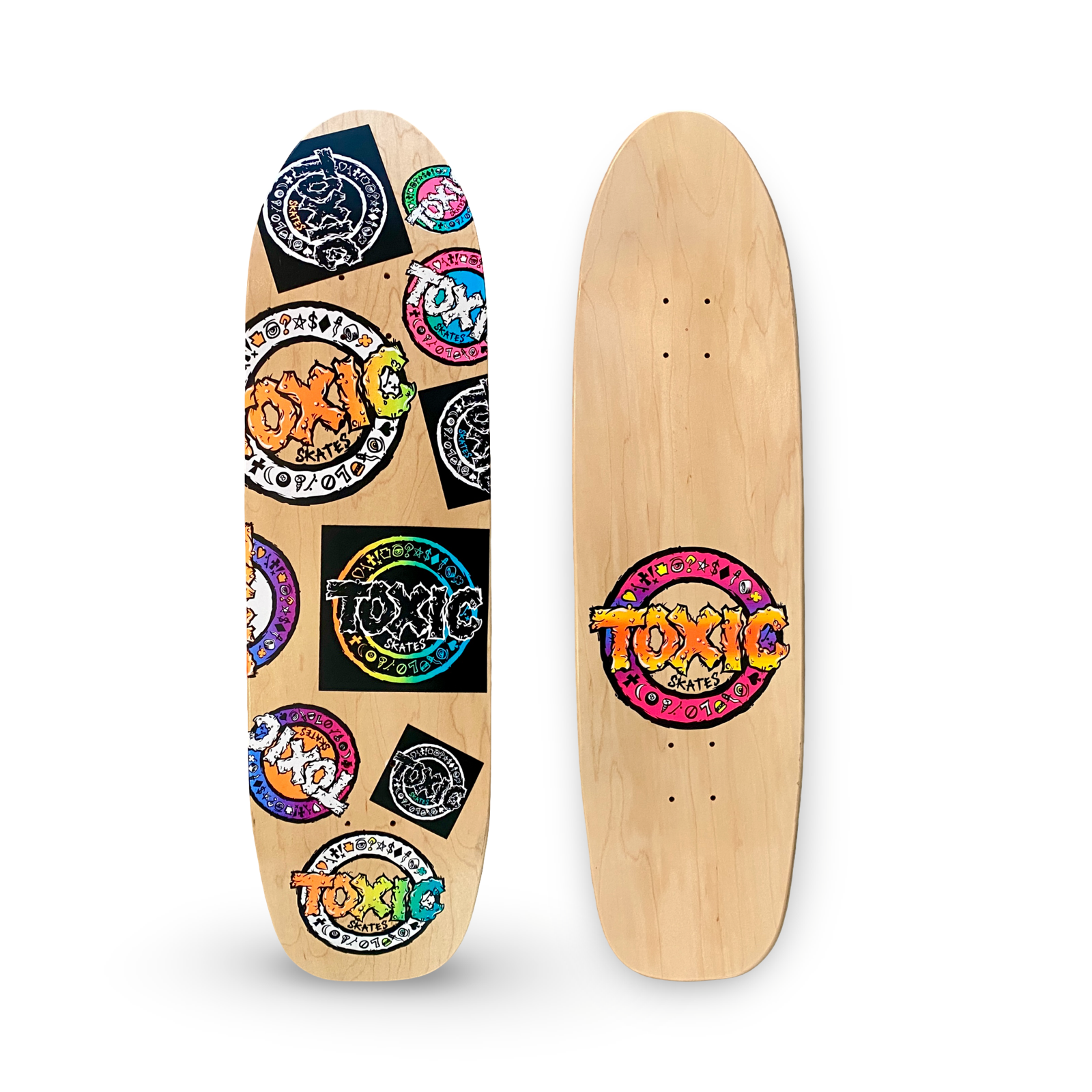 Toxic Team Bullet-Pig Deck 9.1"x33.25” HAND-PAINTED - One Revolver Surfboards