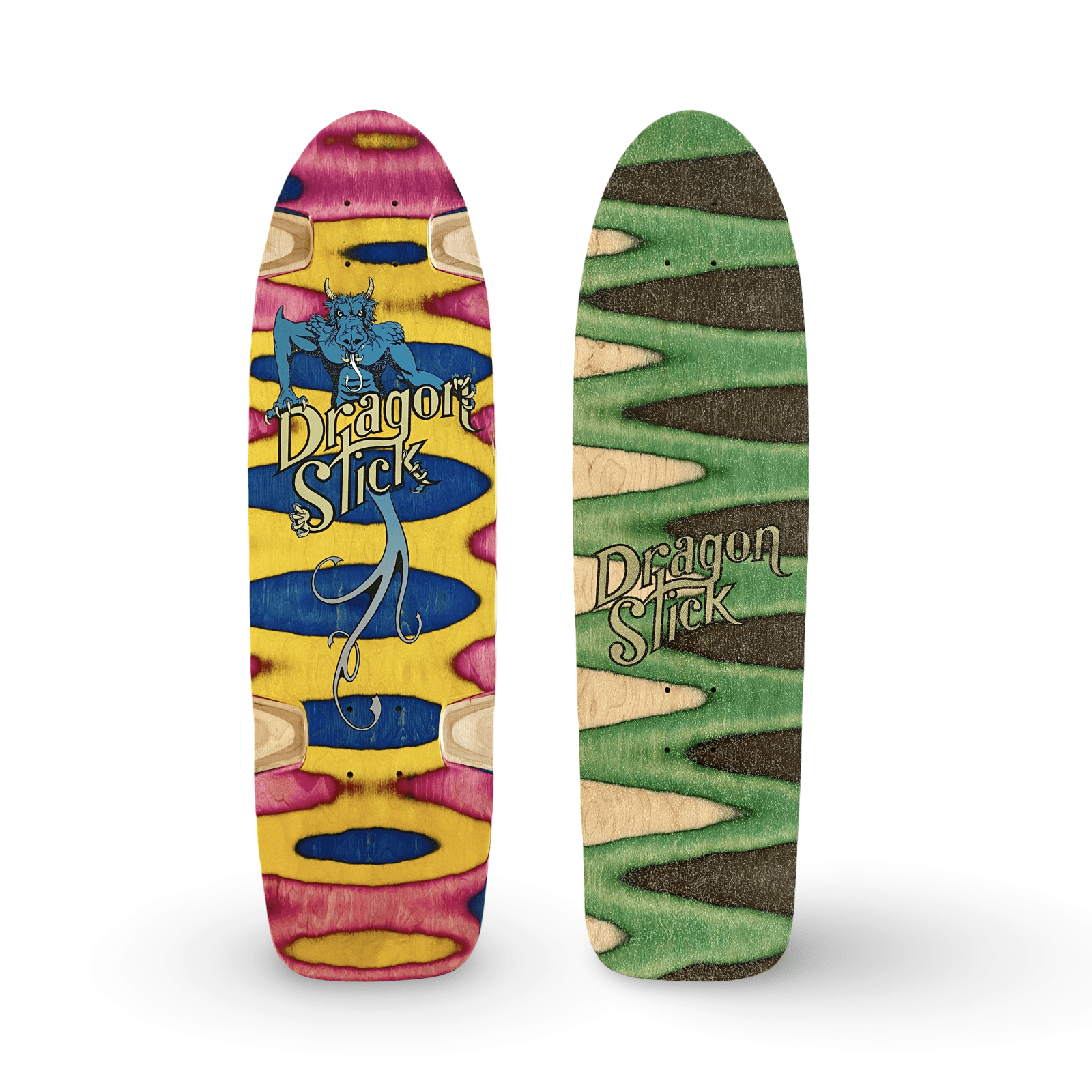 Dragon Stick ONE-OF-A-KIND & HAND-PAINTED CRUISER Deck 8.5”x31” (1 of 1) - One Revolver Surfboards