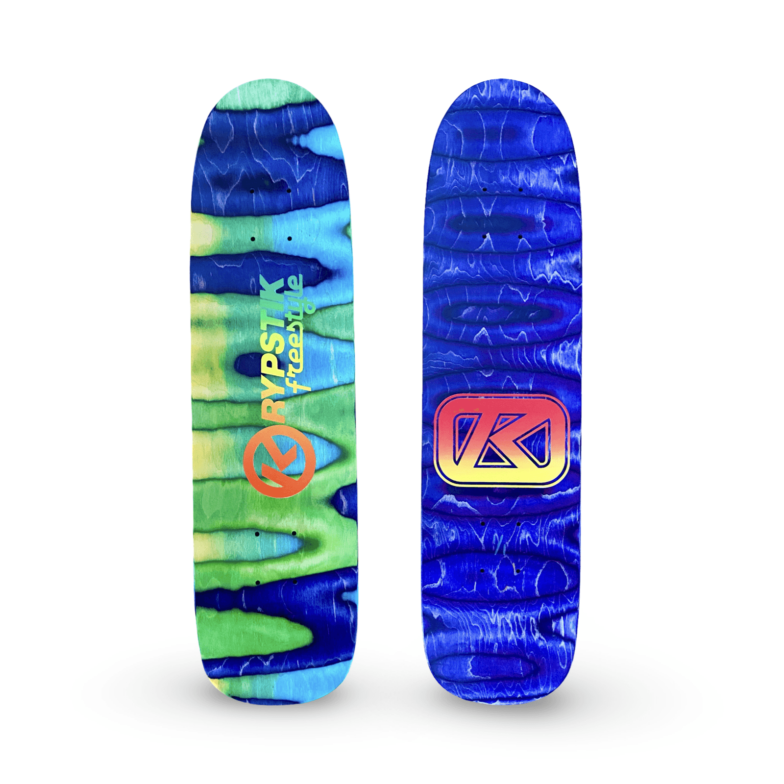 Krypstik FREESTYLE Spectrum Wood Deck 7.3” x 27.75” (1 of 1) HAND PAINTED - One Revolver Surfboards