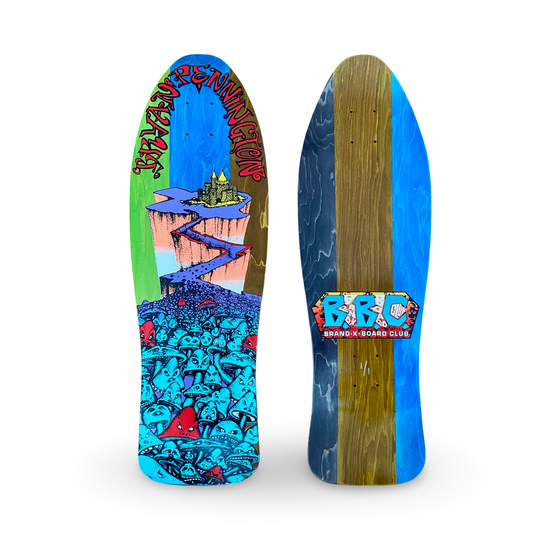 BBC Bryan Pennington Marching Mushrooms ONE OF A KIND Deck 9.5”x30” HAND-PAINTED (1 of 1)