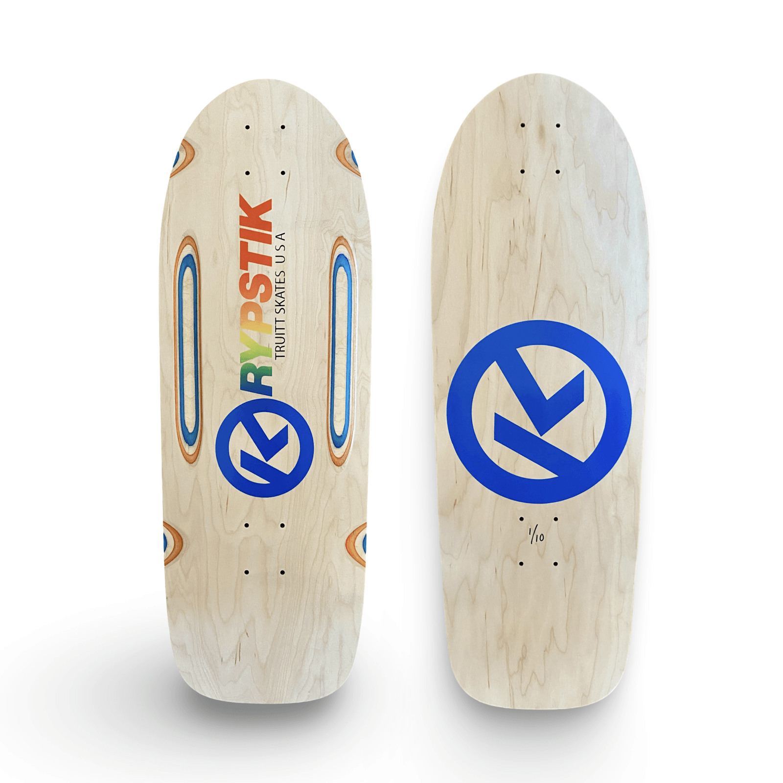 Krypstik Routed 10”x30” Limited Edition Deck HAND-PAINTED (1 of 10) - One Revolver Surfboards