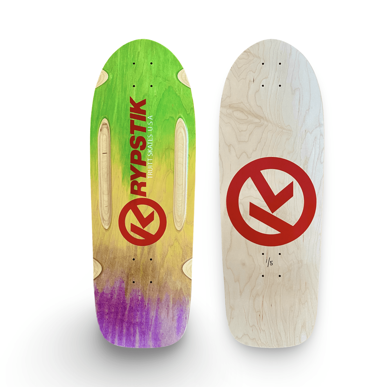 Krypstik Routed 10”x30” Limited Edition Deck HAND-PAINTED (1 of 5) - One Revolver Surfboards