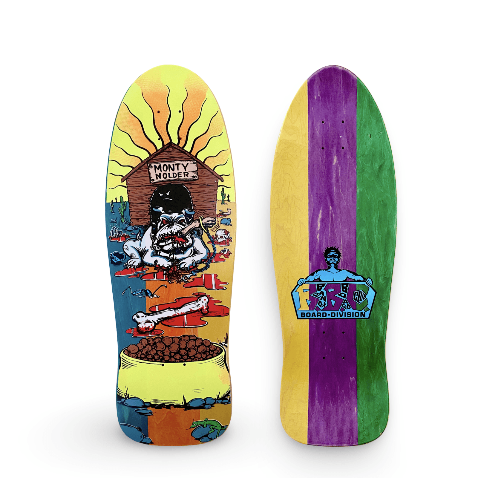 BBC Monty Nolder Bulldog #2 ONE OF A KIND Deck 10.25”x31” HAND-PAINTED (1 of 1) - One Revolver Surfboards
