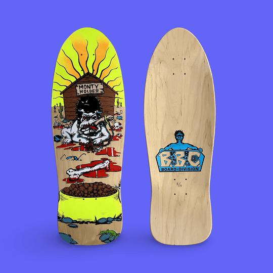 Monty Nolder Bulldog #2 Limited Edition BBC Deck 10.25”x31” HAND-PAINTED (1 of 11) - One Revolver Surfboards