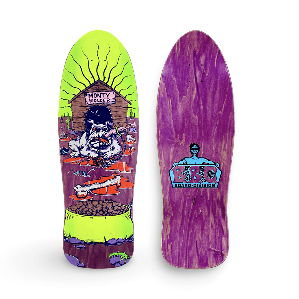 Monty Nolder Bulldog #2 BBC Limited Edition Deck 10.25”x31” HAND-PAINTED (1 of 3) - One Revolver Surfboards