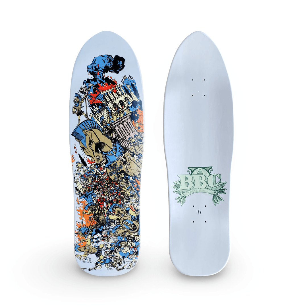 BBC Troy Chason ‘Horse of Troy’ 9.5”x32” HAND-PAINTED, LIMITED EDITION - One Revolver Surfboards