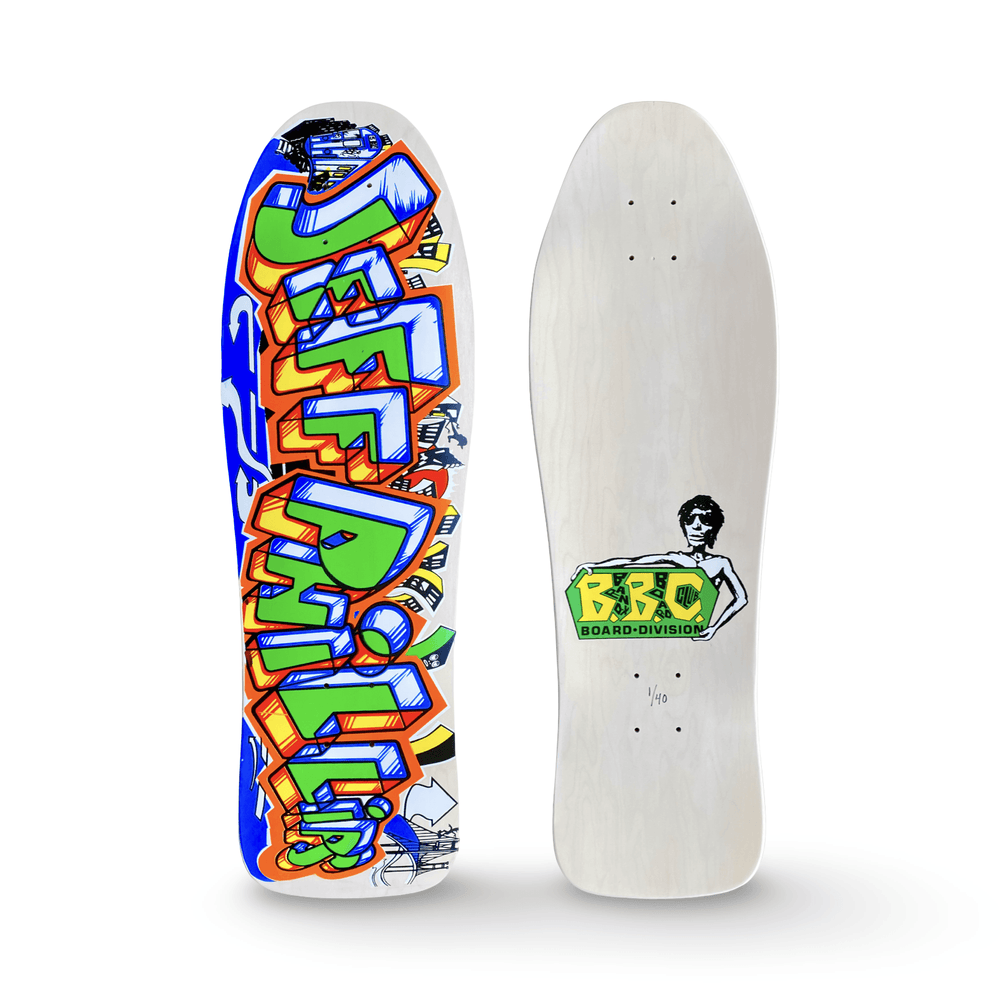Jeff Phillips GRAFFITI Limited Edition, White HAND PAINTED BBC Deck (1 of 40) - One Revolver Surfboards