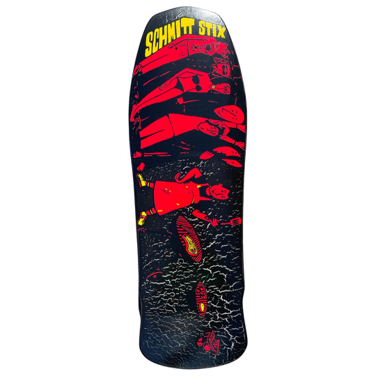 Schmitt Stix Joe Lopes BBQ LTD Crackle Black/White 10.125" Skateboard Deck
