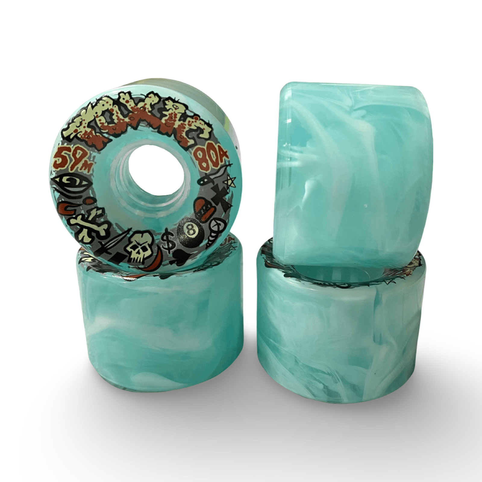 Toxic Team ALL-TERRAIN MED Wheels 59mm/80a - One Revolver Surfboards