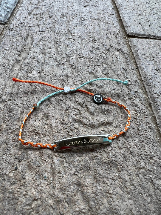 Pura Vida Bracelet with Engraved Bar - One Revolver Surfboards
