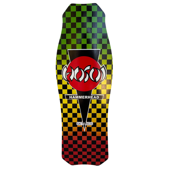 Hosoi O.G. Hammerhead Rasta Checkerboard 10.5" Skateboard Deck