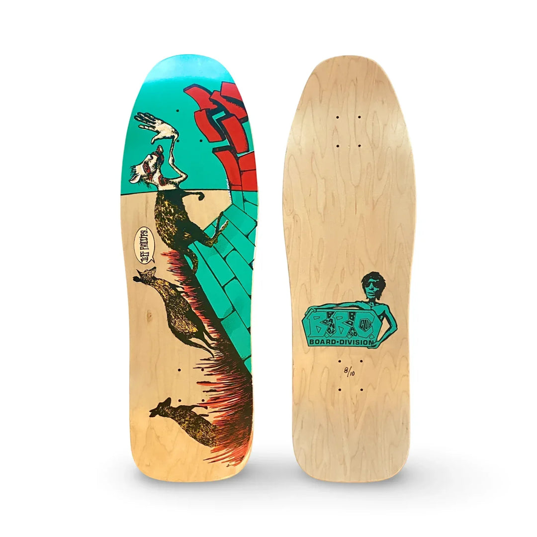 Jeff Phillips Kangaroo Limited Edition BBC Deck, HAND-PAINTED 10"x31" (1 of 10) - One Revolver Surfboards