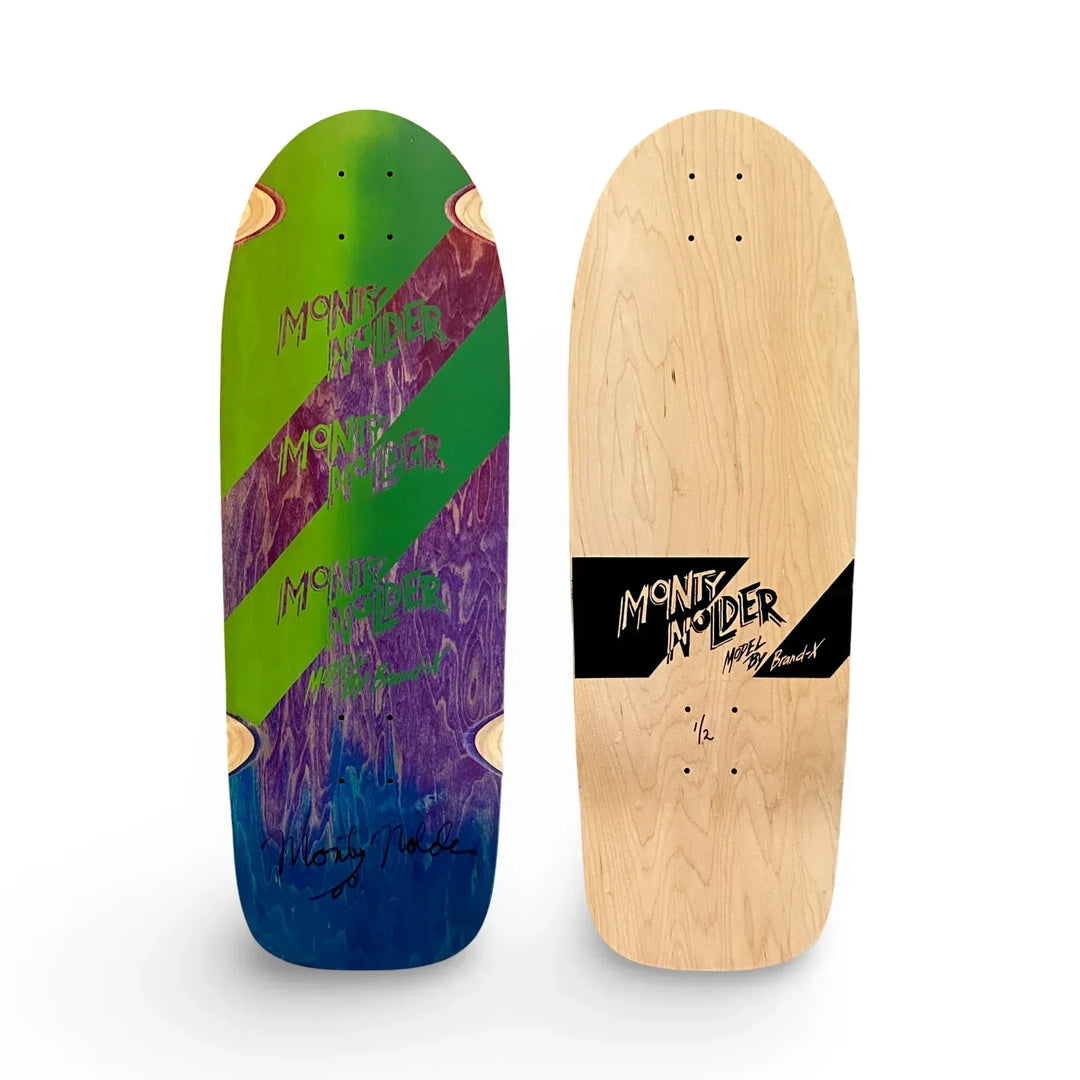 Monty Nolder Stripes ONE OF A KIND, HAND-PAINTED & AUTOGRPAHED Deck 10"x30" (1 of 1) - One Revolver Surfboards