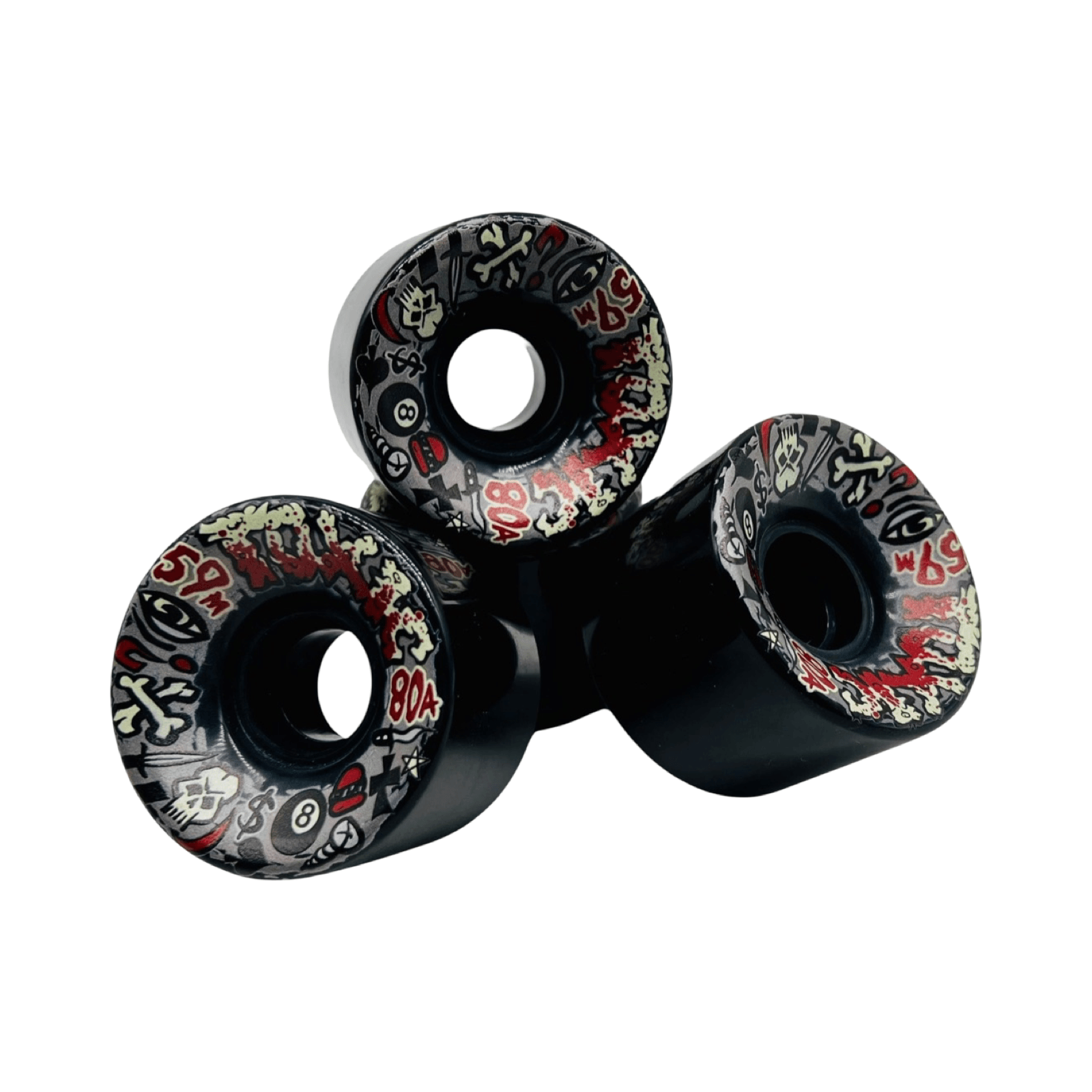 Toxic Team ALL-TERRAIN MED Wheels 59mm/80A - One Revolver Surfboards