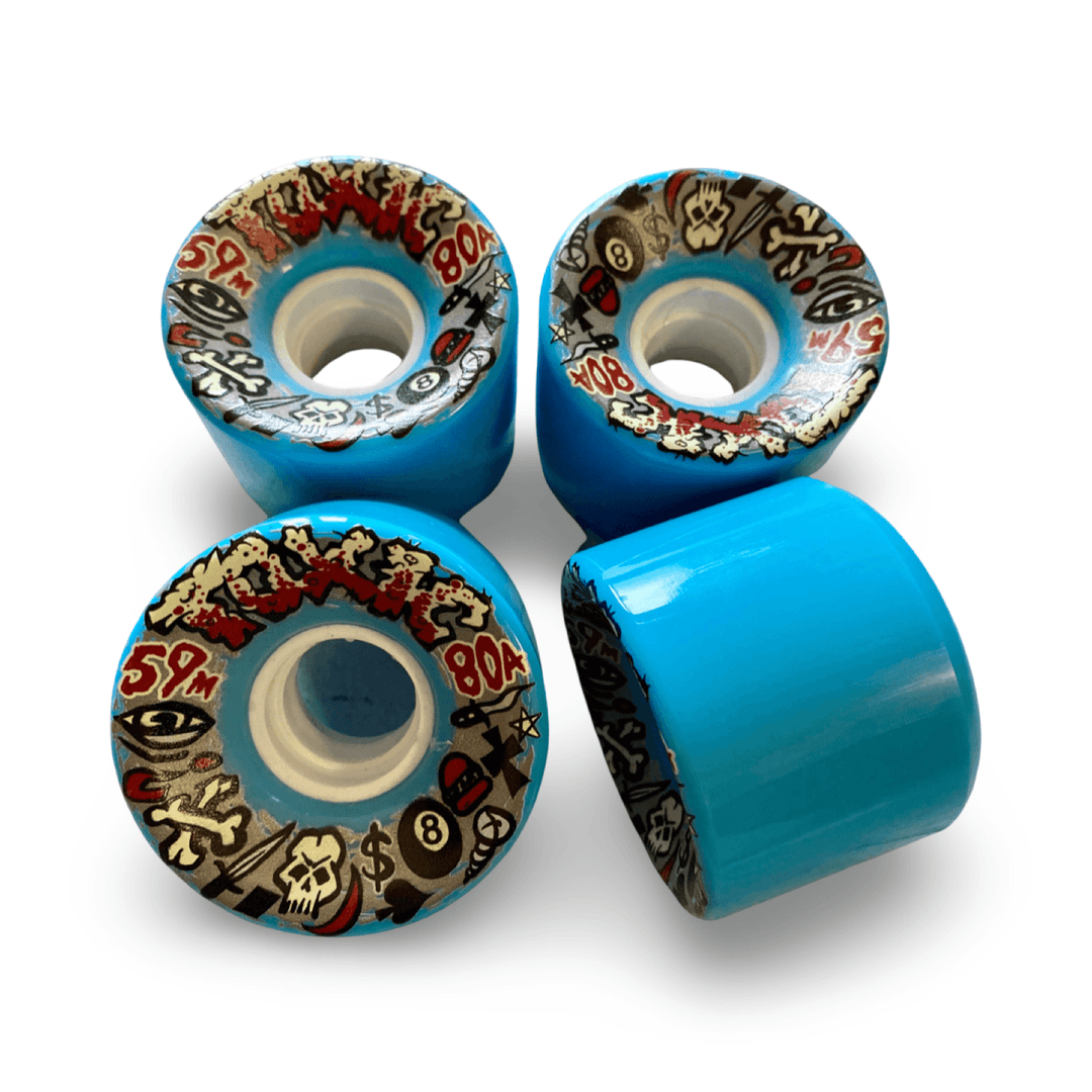 Toxic Team ALL-TERRAIN MED Wheels 59mm/80A - Skateboard Wheels - One Revolver Surfboards