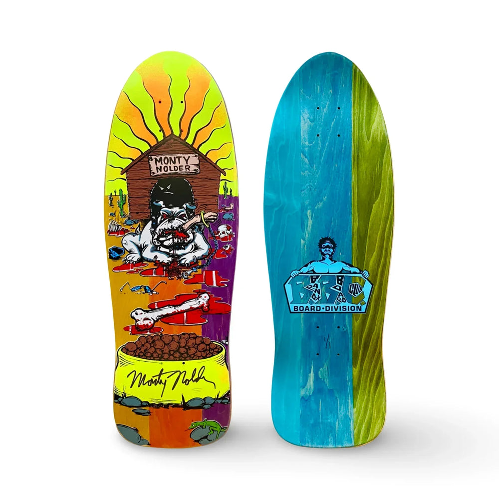 Monty Nolder Bulldog (#2) BBC Deck 10.25”x31” HAND-PAINTED & AUTOGRAPHED (1 of 1) - One Revolver Surfboards