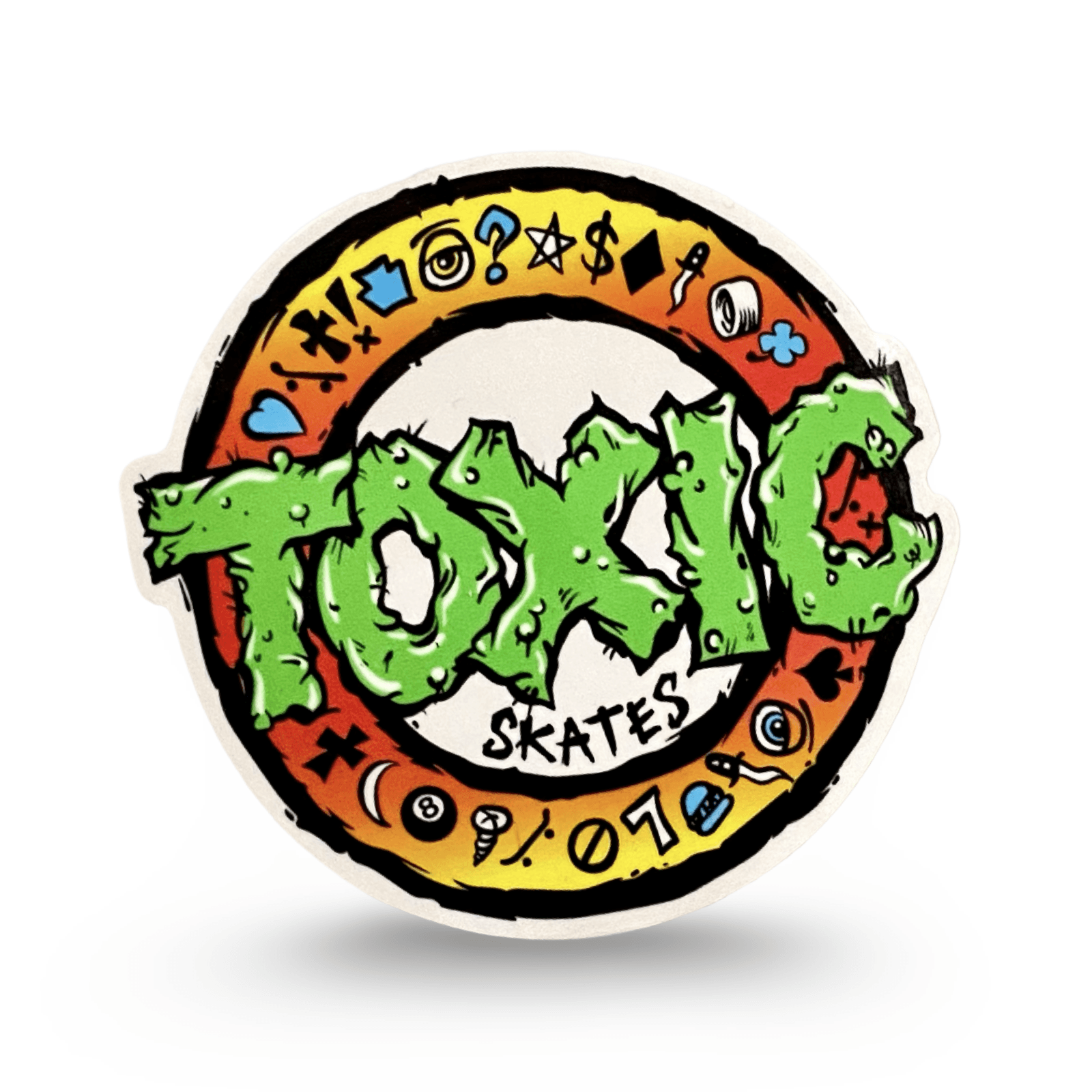 Toxic Skates Sticker 3” - One Revolver Surfboards