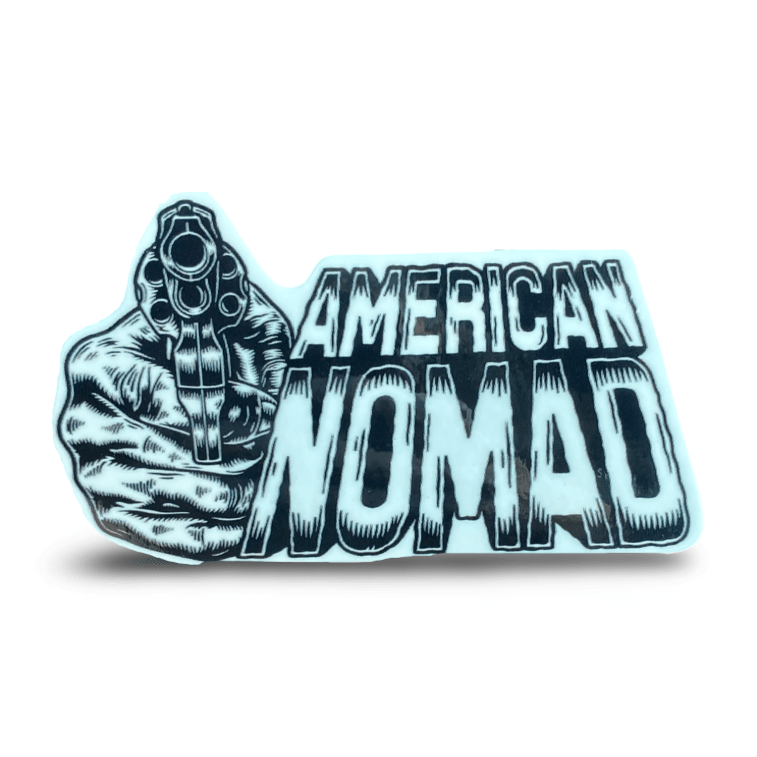 Nomad Gun Sticker 3” - One Revolver Surfboards
