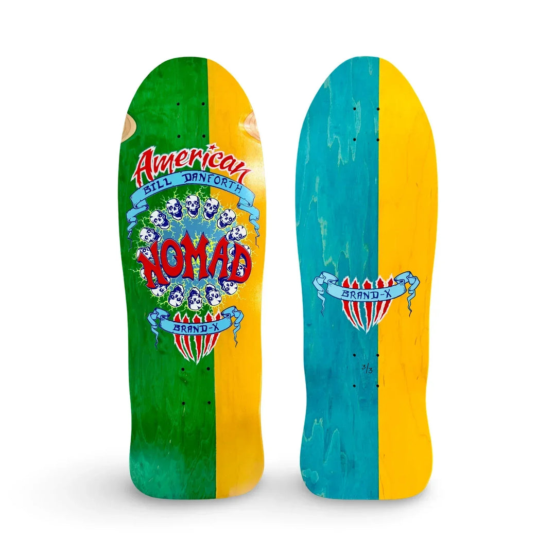 Bill Danforth Circle of Skulls 10”x30” Limited Edition, HAND-PAINTED Deck (1 of 3) - One Revolver Surfboards