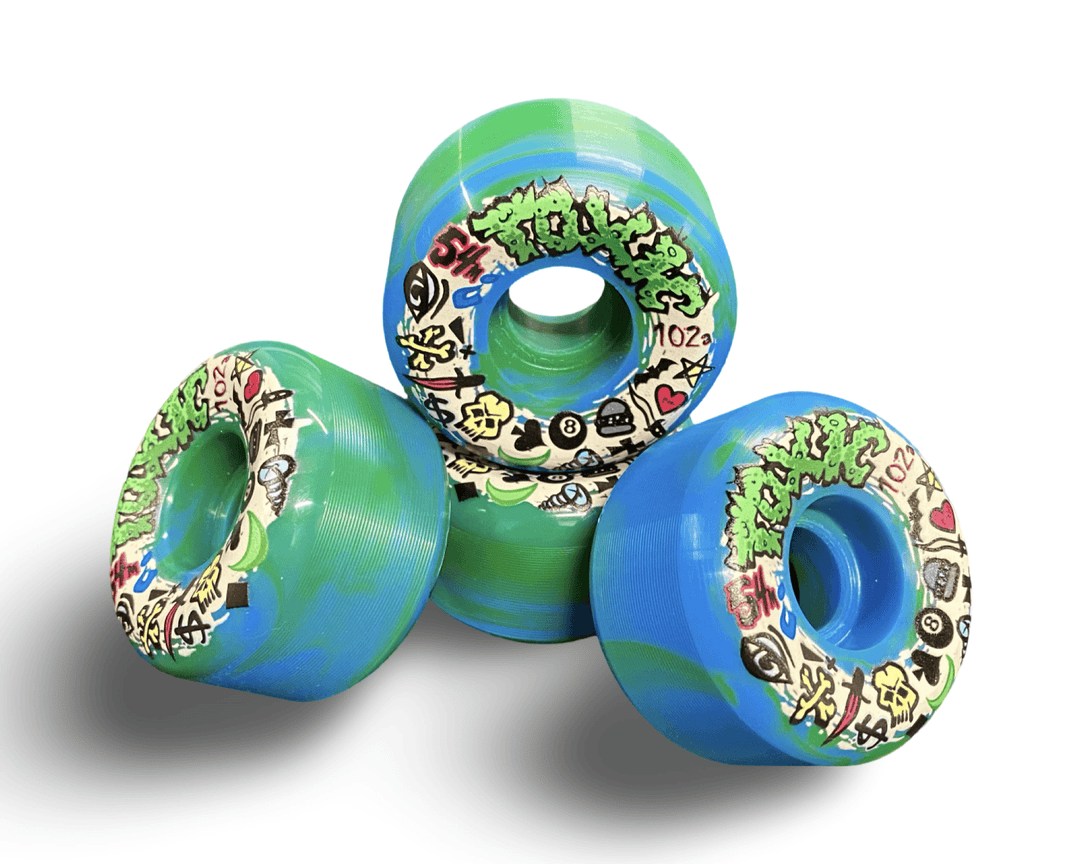 Toxic Team VERY HARD Wheels 54mm/102a - Skateboard Wheels - One Revolver Surfboards