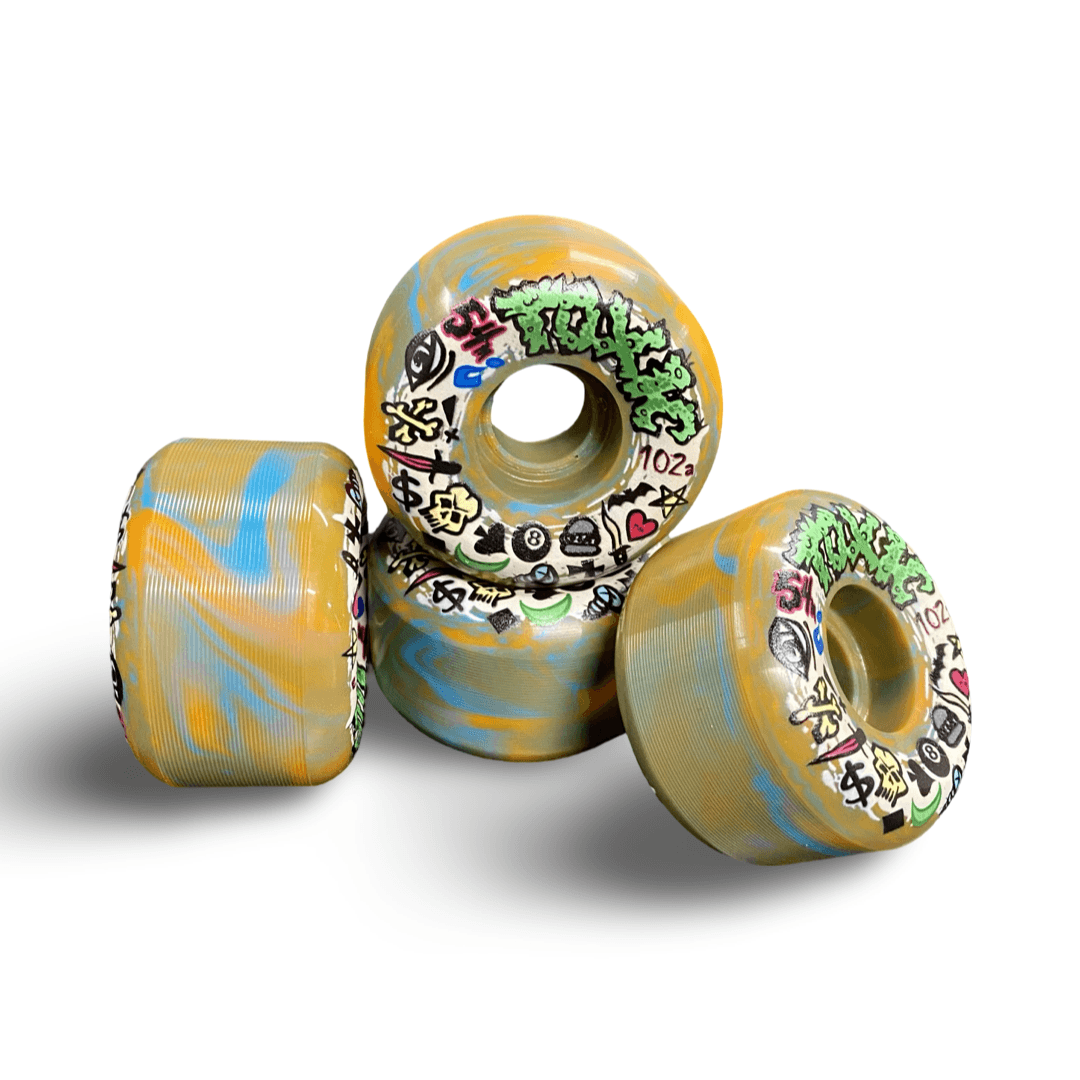 Toxic Team VERY HARD Wheels 54mm/102a - Skateboard Wheels - One Revolver Surfboards