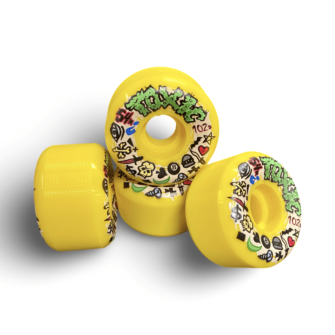 Toxic Team VERY HARD Wheels 54mm/102a - Skateboard Wheels - One Revolver Surfboards