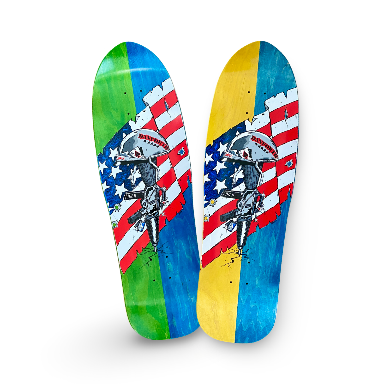 Bill Danforth Gulf War Memorial Limited Edition Deck 9.5"x32" HAND PAINTED (1 of 10) - One Revolver Surfboards