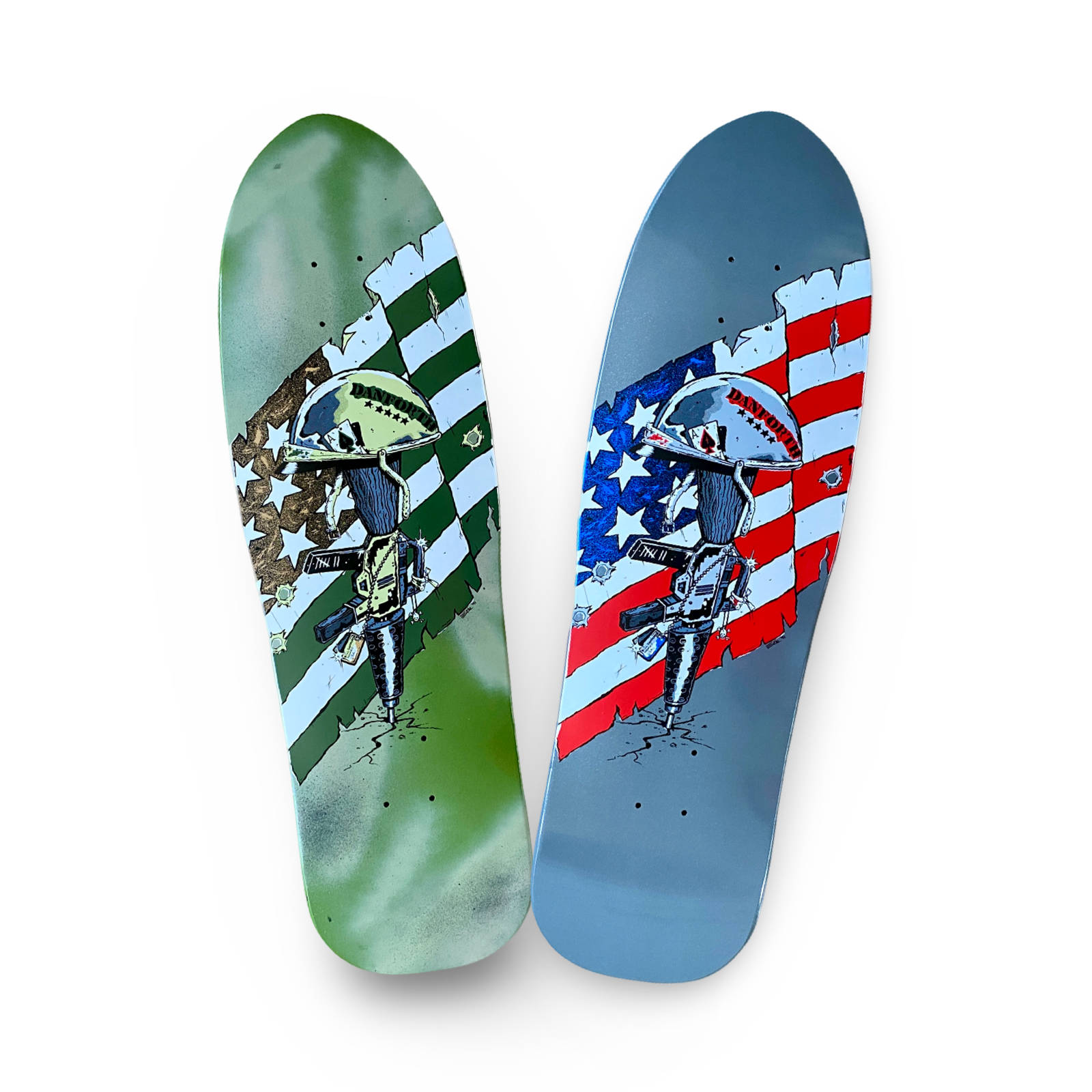 Bill Danforth Gulf War Memorial Limited Edition Deck 9.5"x32" HAND PAINTED (1 of 10) - One Revolver Surfboards