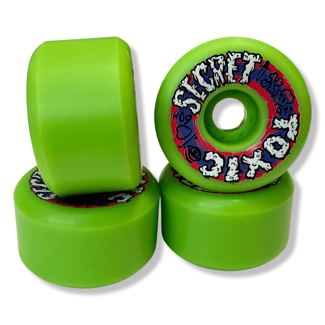 Toxic Secret MED-HARD Wheels 60mm/97A - Skateboard Wheels - One Revolver Surfboards