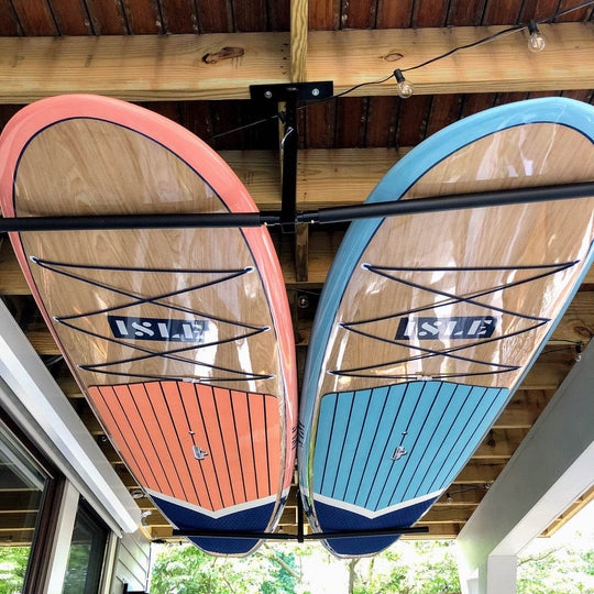 Hi-Port 2 | SUP & Surfboard Adjustable Ceiling Storage Rack | Double | Holds 150 lbs - One Revolver Surfboards