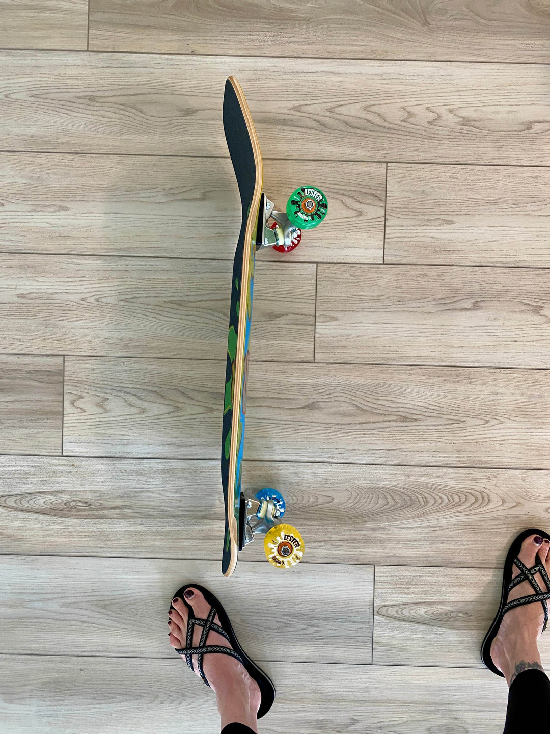 Lester Kasai 10”x30” Limited Edition, HAND PAINTED Complete Skateboard - One Revolver Surfboards