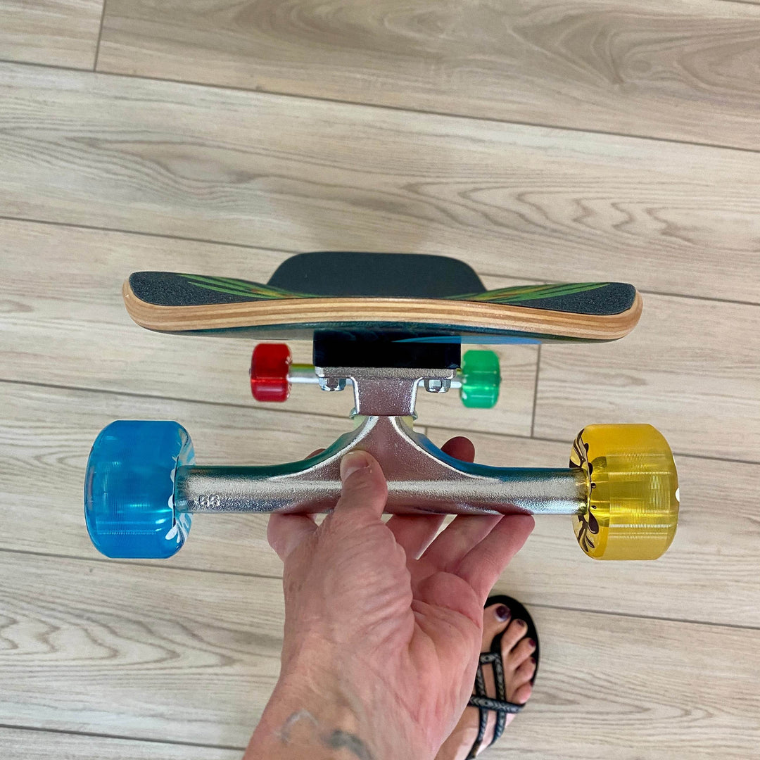 Lester Kasai 10”x30” Limited Edition, HAND PAINTED Complete Skateboard - One Revolver Surfboards