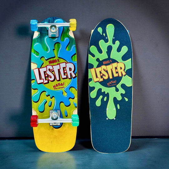 Lester Kasai 10”x30” Limited Edition, HAND PAINTED Complete Skateboard - One Revolver Surfboards