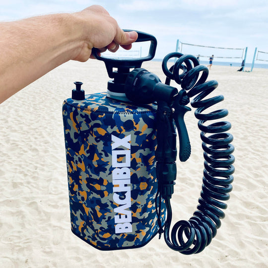 BeachBox Portable Shower Tank - 'Camo' - One Revolver Surfboards