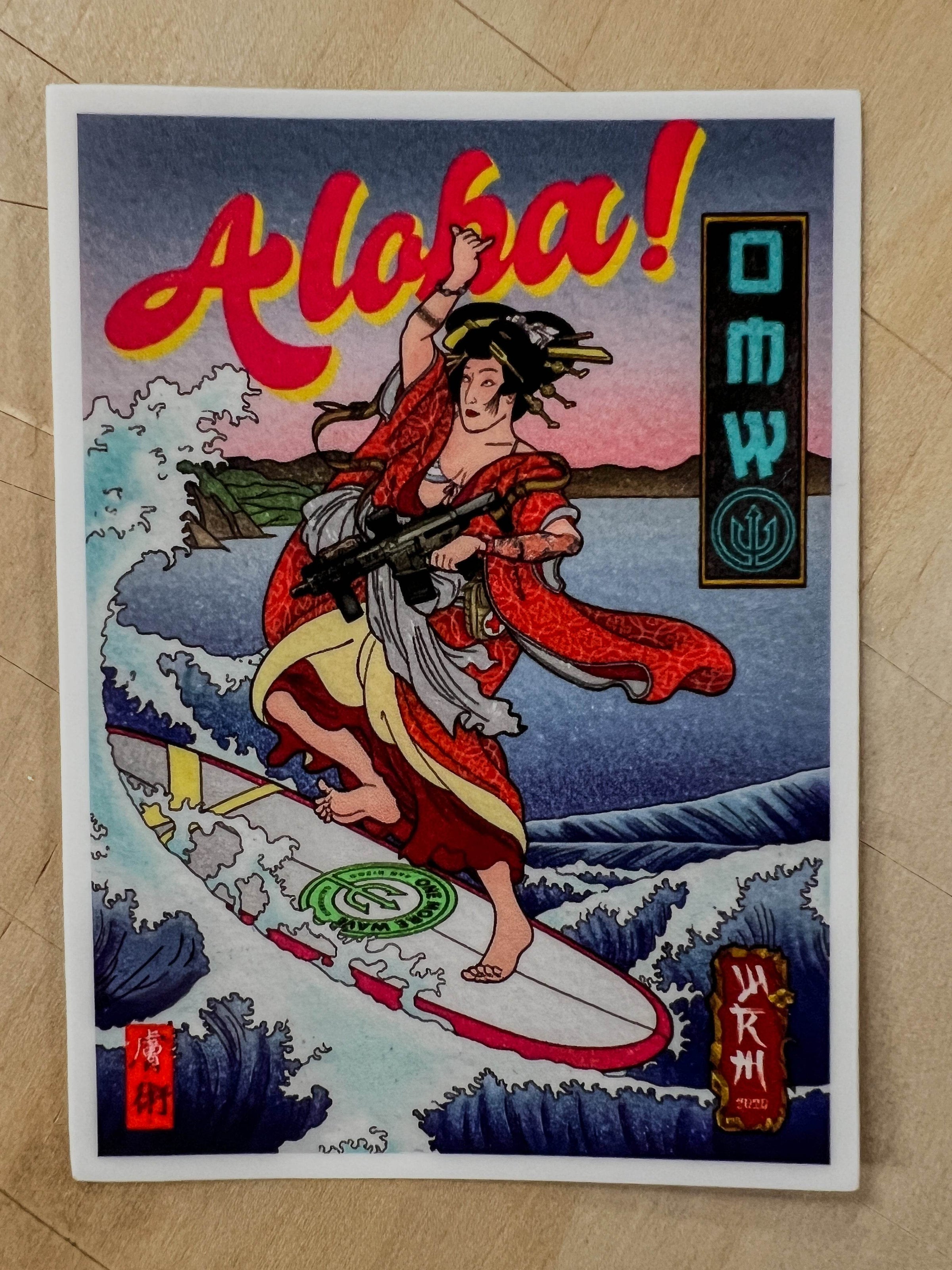 Geisha sticker - One Revolver Surfboards