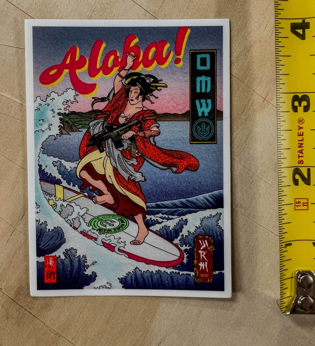 Geisha sticker - One Revolver Surfboards