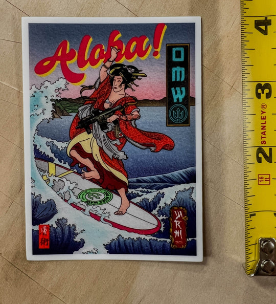 Geisha sticker - One Revolver Surfboards