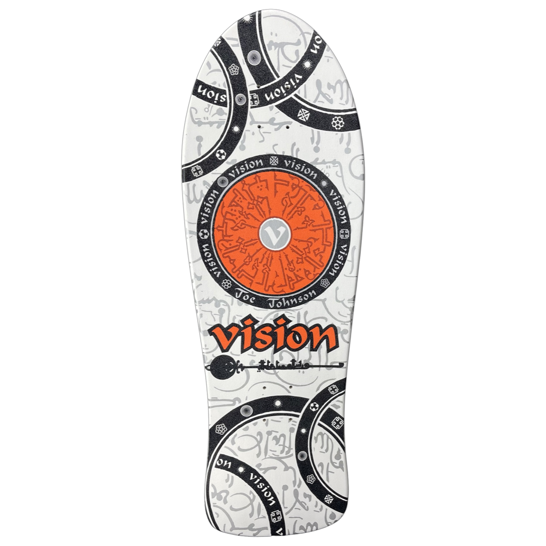 Vision Joe Johnson Hieroglyphics "Double Take" White 10.25" Skateboard Deck