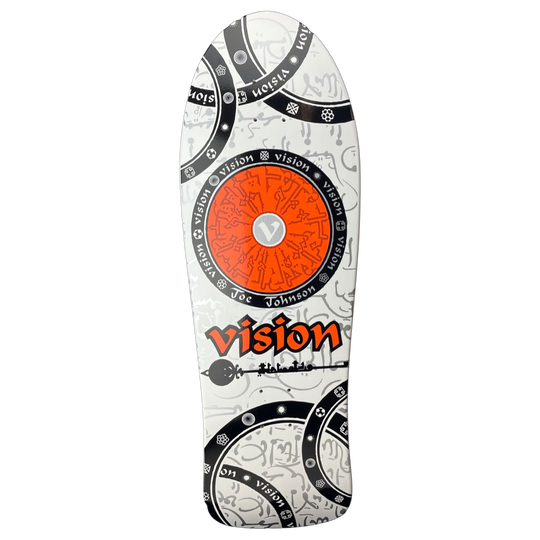 Vision Joe Johnson Hieroglyphics "Double Take" White 10.25" Skateboard Deck