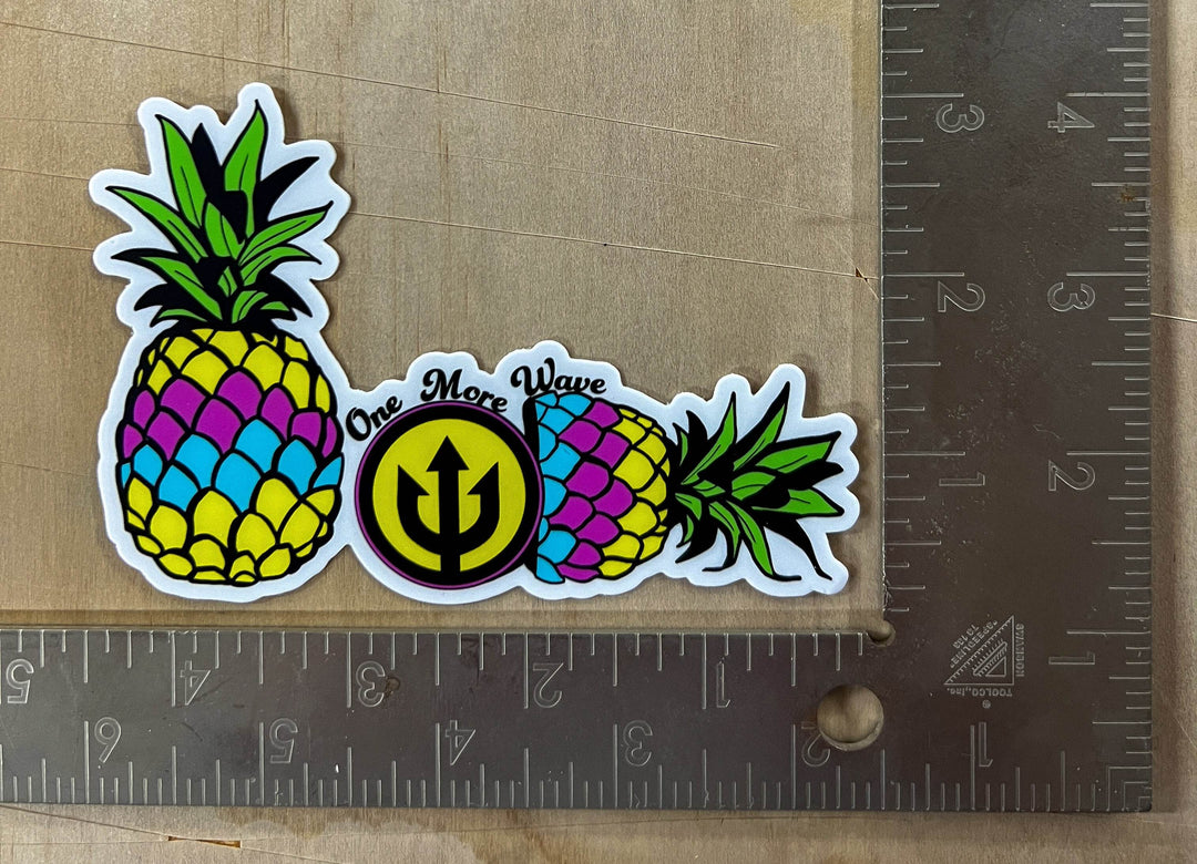 Pineapple Aloha Sticker - One Revolver Surfboards