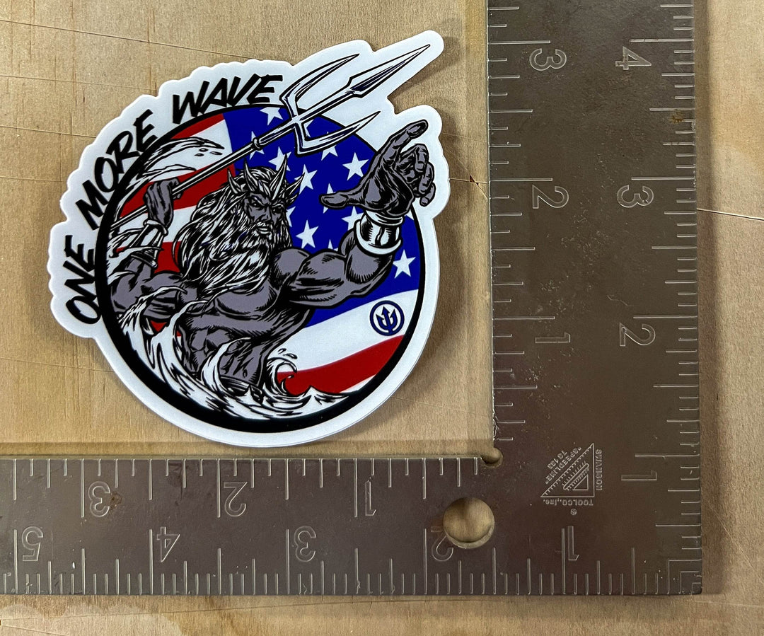 Patriotic Retro Logo Sticker - One Revolver Surfboards